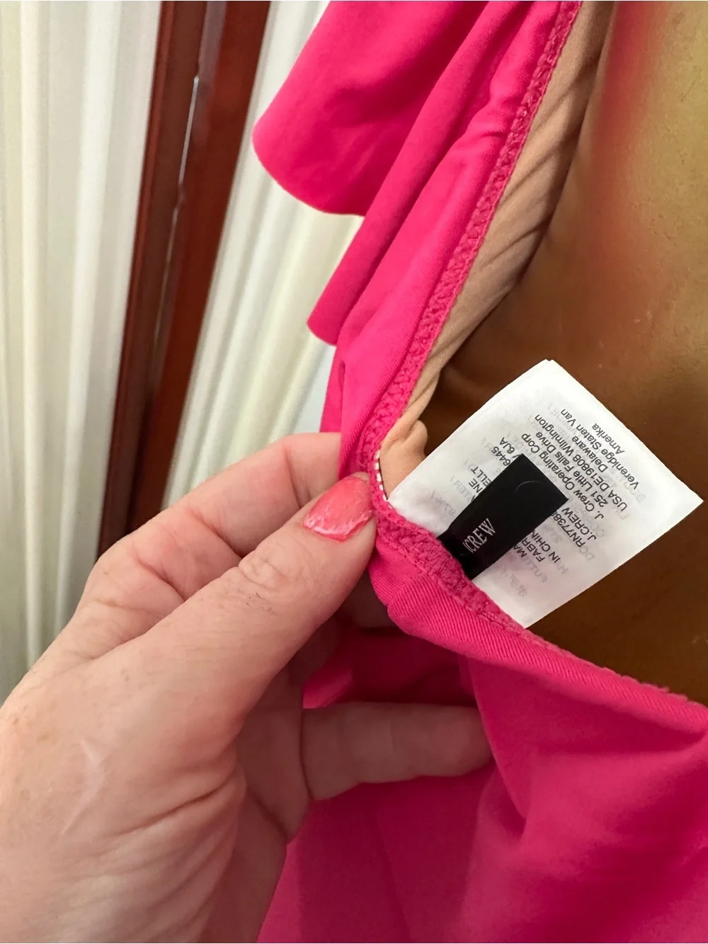 J.Crew One Piece Ruffled Neck Bathing Suit NWOT - Size 10